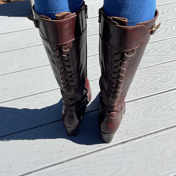 Nero Giardini Tall Brown Leather Boots, Woman Size 6.5 - Picture 2 of 16
